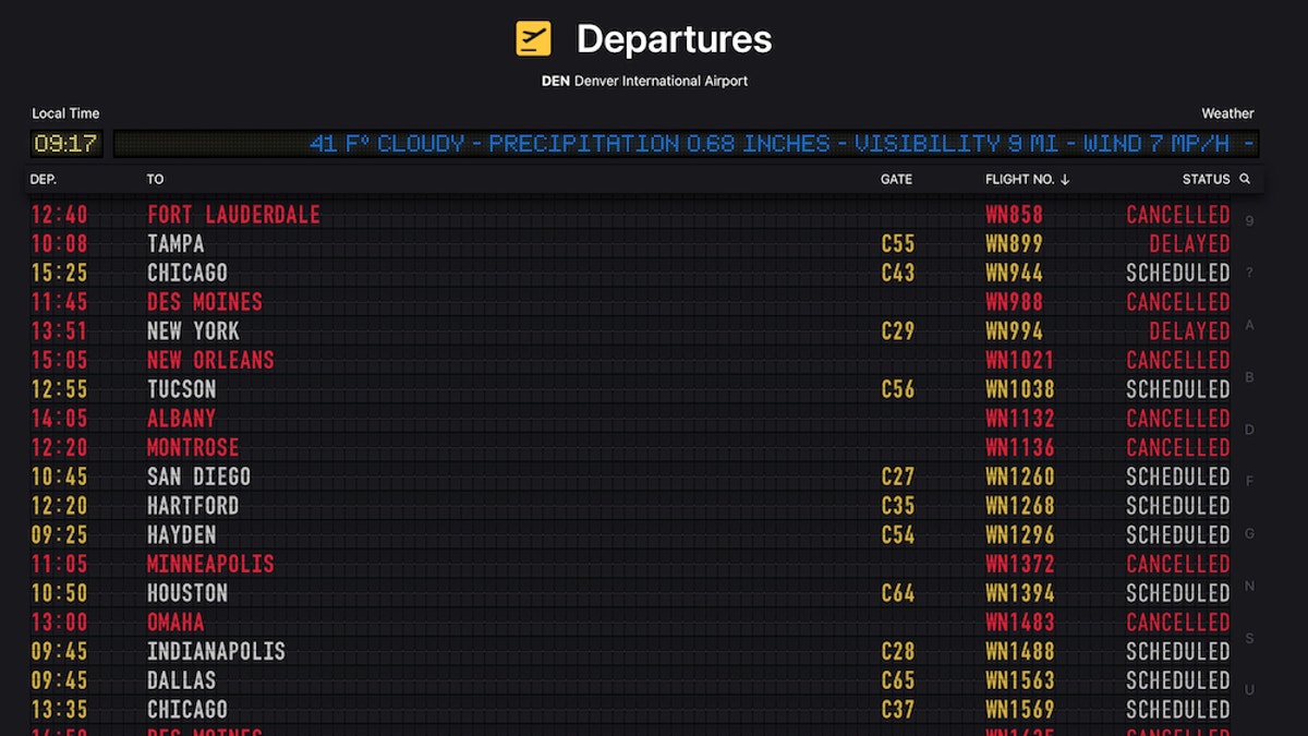 Image from Flight Board app
